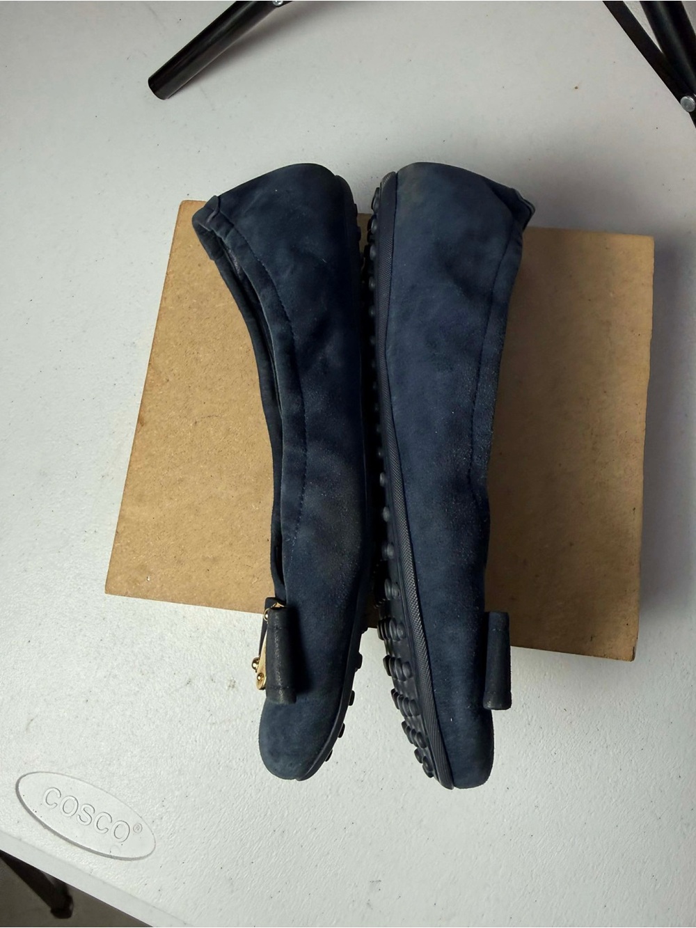 LOUIS VUITTON Moccasin
Loafers Bllerina Flat Europe Sz
39 / US 9 Blue Suede - Picture 2 of 12